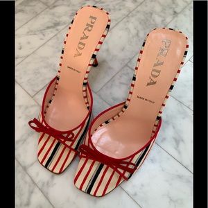 Prada kitten heel mules; size 36 1/2